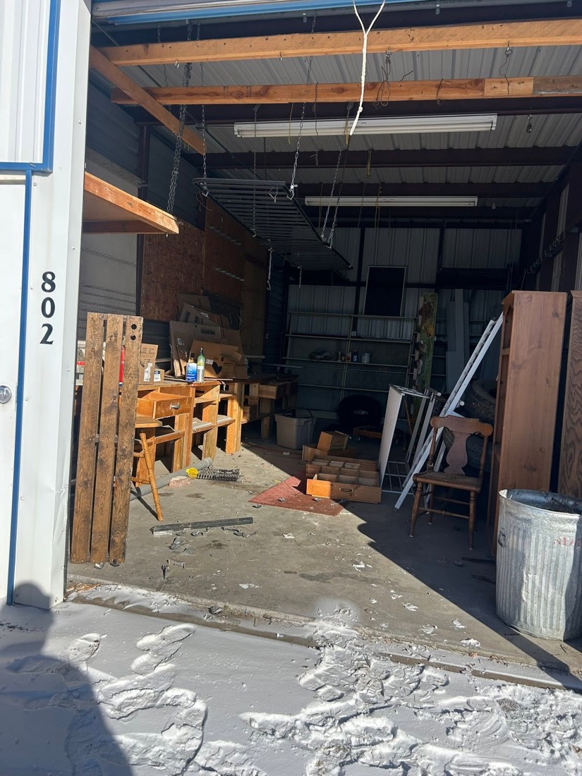 Storage unit before a professional cleanout