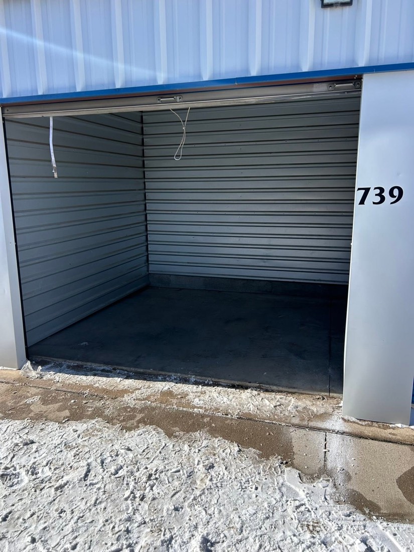 Empty storage unit after a professional cleanout
