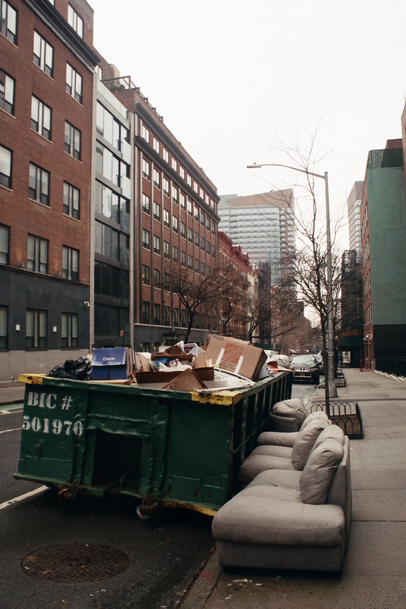 Furniture and household junk ready for pickup